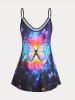 Plus Size & Curve Galaxy Butterfly Print Cami Top -  