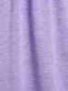 T-shirt Brodé et à Epaules Dénudées en Dentelle - Violet clair 4X | US 26-28