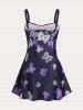 Plus Size & Curve Butterfly Padded Swimdress and Briefs Swimsuit -  