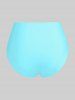 Plus Size & Curve Handkerchief Butterfly Print Sheer Mesh Tankini Swimsuit -  