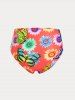 Plus Size & Curve Sunflower Butterfly Print High Waist Tankini Swimsuit -  