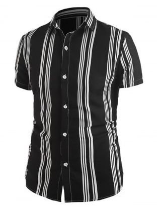 Balanced Stripe Print Casual Shirt