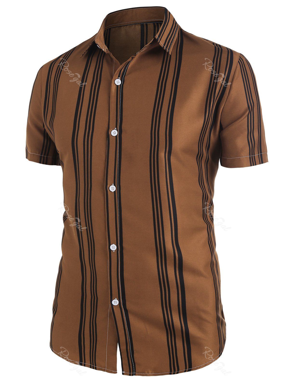 Outfits Balanced Stripe Print Casual Shirt  