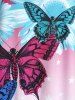 Butterfly Floral Ombre Tank Top and Capri Leggings Plus Size Bundle -  