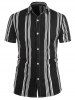 Balanced Stripe Print Casual Shirt -  
