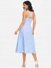 Plaid Print Sleeveless Twisted Front Dress -  