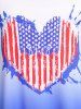 Plus Size & Curve American Flag Ombre Patriotic Tee -  