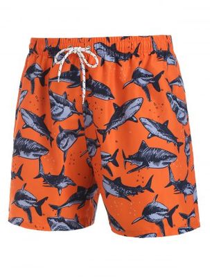 Shark Print Board Shorts