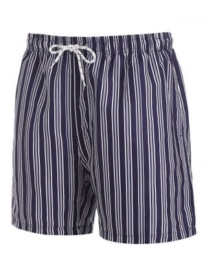 Drawstring Stripe Casual Shorts