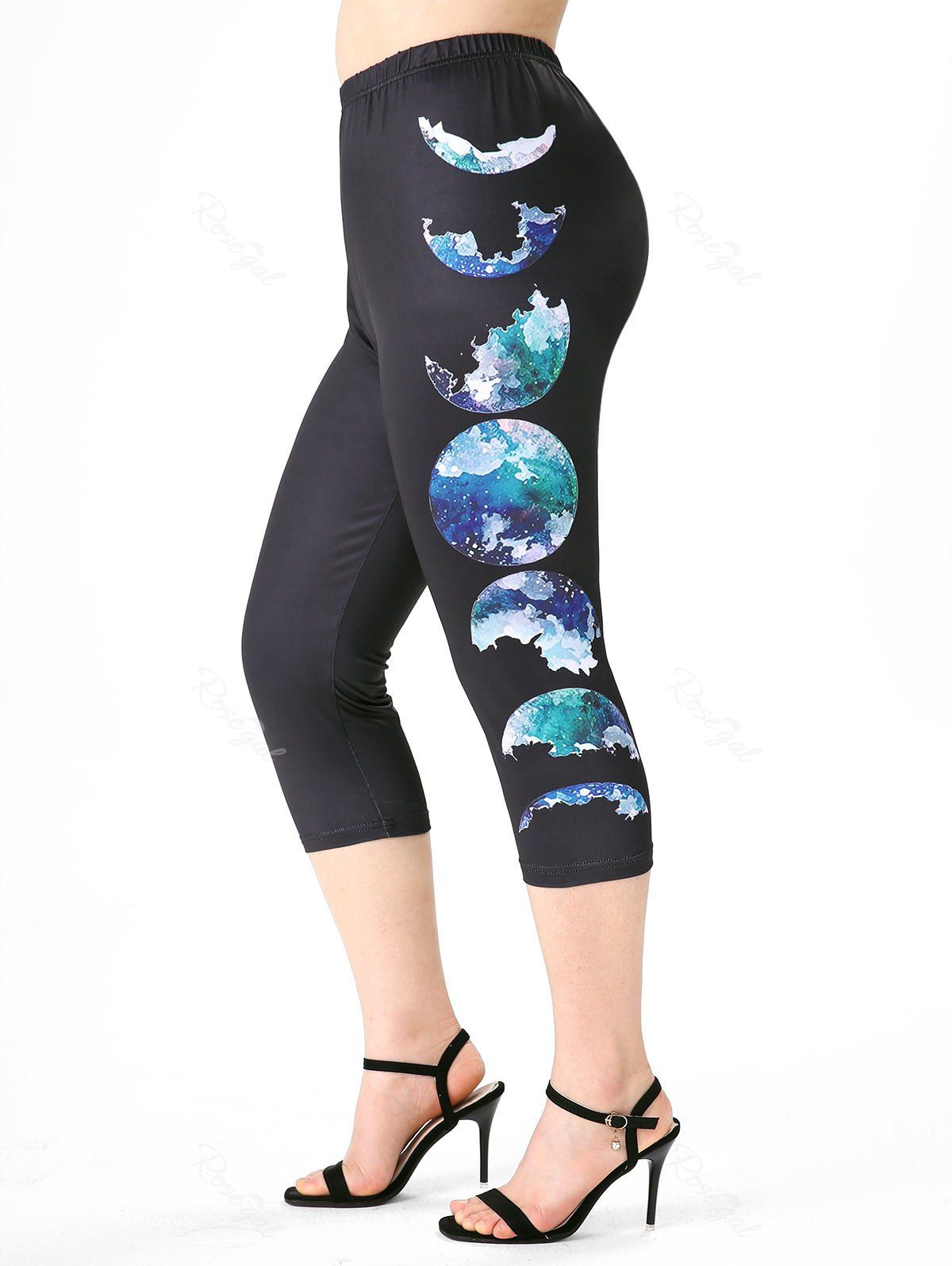 Best High Waisted Earth Printed Plus Size Leggings  