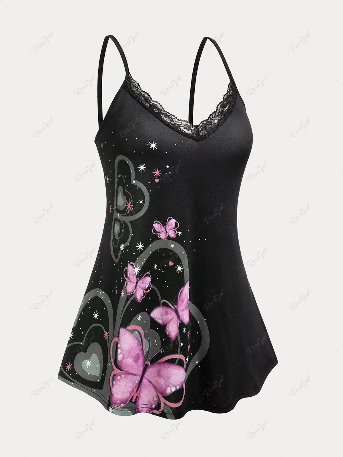 Outfits Plus Size & Curve Butterfly Print Tank Top  