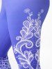 Plus Size & Curve High Waist Printed Capri Leggings -  