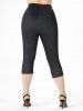 High Waisted Earth Printed Plus Size Leggings -  