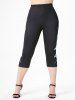 High Waisted Earth Printed Plus Size Leggings -  