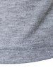 Zipper Slit Curved Hem Hooded T Shirt -  