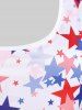 Plus Size & Curve Star American Flag Print Patriotic Tee -  