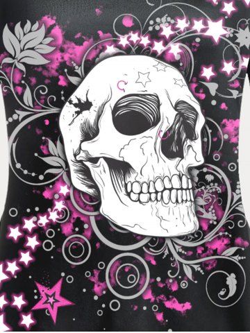 Plus Size & Curve Skull Stars Tee