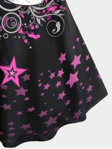 Plus Size & Curve Skull Stars Tee