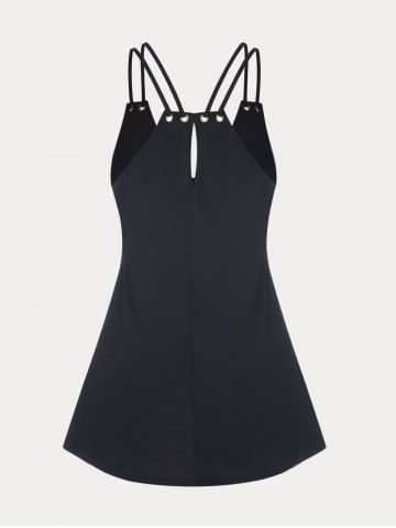 Plus Size & Curve Strappy V Neck Flowy Tank Top