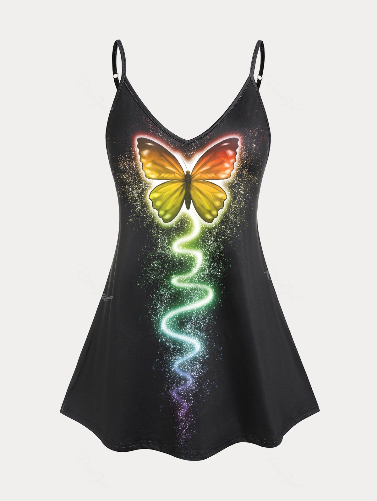 Shops Plus Size & Curve Butterfly Galaxy Print Flowy Top  