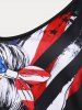 Plus Size & Curve American Flag Skull Patriotic Tank Top (Adjustable Straps) -  
