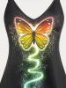 Plus Size & Curve Butterfly Galaxy Print Flowy Top -  