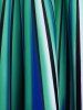 Maillot de Bain Tankini Mouchoir Rayé Courbe de Grande Taille - Vert clair 5X
