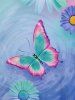 Plus Size & Curve Butterfly Sunflower Tank Top -  