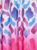 Plus Size & Curve Halter Ombre Handkerchief Padded Tankini Swimsuit -  