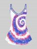 Plus Size & Curve Star Colorblock Patriotic Tank Top -  
