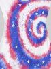 Plus Size & Curve Star Colorblock Patriotic Tank Top -  