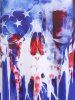 Patriotic American Flag Skulls Tank Top and Leggings Plus Size Summer Outfit -  