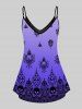 Plus Size & Curve Tribal Skull Print Gothic Tank Top -  