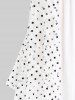 Plus Size & Curve Polka Dot Lace Panel 2 In 1 Tee -  