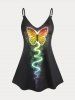 Butterfly Galaxy Tank Top and Capri Leggings Plus Size Summer Outfit -  