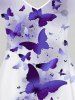 Plus Size & Curve Butterfly Print Flowy Summer Top -  