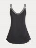 Plus Size & Curve Rose Wing Print Flowy Tank Top -  