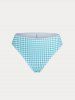 Plus Size & Curve Plaid Bowknot Handkerchief Swim Dress Swimsuit -  