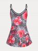 Plus Size & Curve Rose Animal Print Flowy Tank Top -  