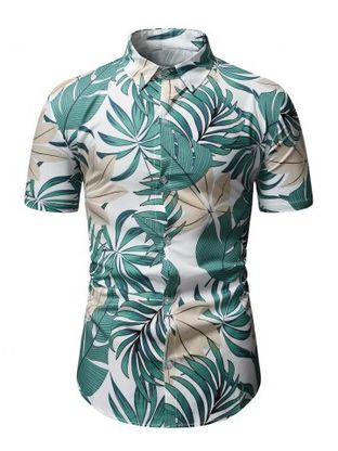 Tropical Leaf Short Sleeve Shirt