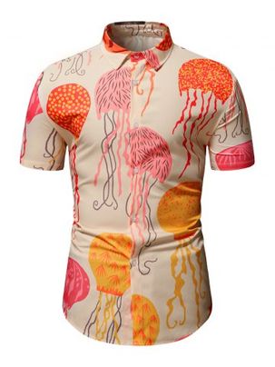 Marine Life Jellyfish Print Shirt