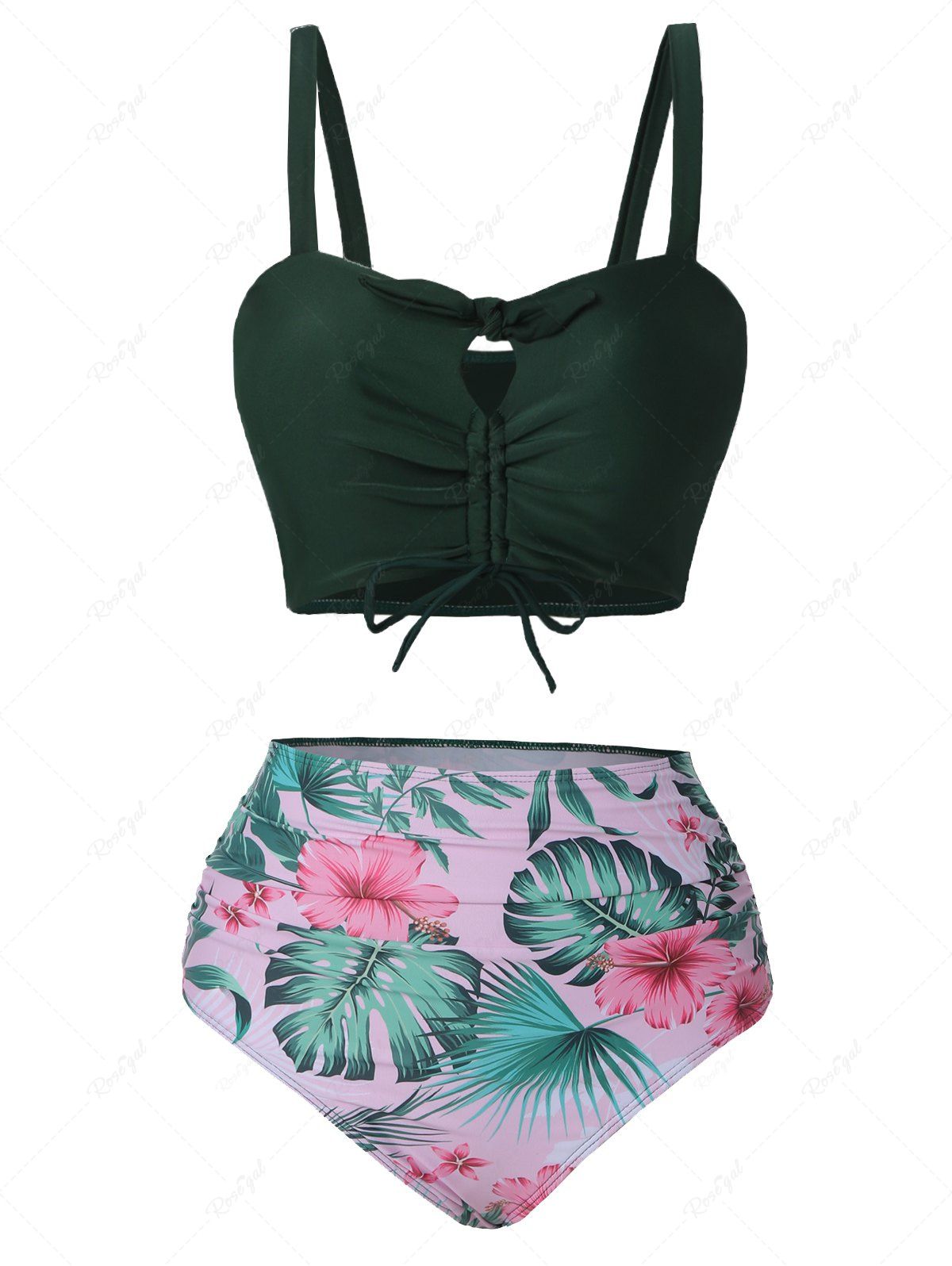 Sale Tropical Print Bikini Swimsuit  