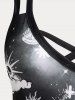 Plus Size & Curve Gothic Crisscross Skull Sun Moon Print Sundress -  