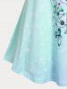 Plus Size & Curve Graphic Moon Butterfly Print Tee -  