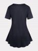 T-shirt Courbe à Imprimé Rose et Attrape-Rêve de Grande Taille - Noir 2x | US 18-20