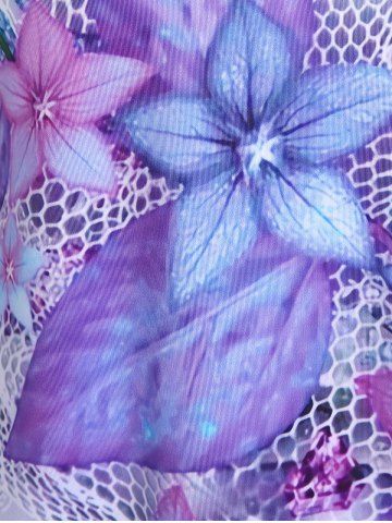 Plus Size & Curve 3D Floral Crisscross Spaghetti Strap Dress