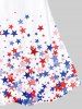 Plus Size & Curve Beer Stars Print Patriotic Tank Top -  