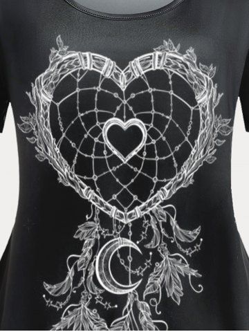 Plus Size & Curve Dreamcatcher Print Basic Tee