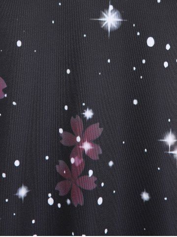 Plus Size & Curve Sakura Flower Crisscross A Line Sundress