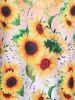 Plus Size & Curve Crisscross Sunflower Print Sundress -  